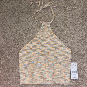 PacSun - Halter Crop Top with Tie in Multicolor